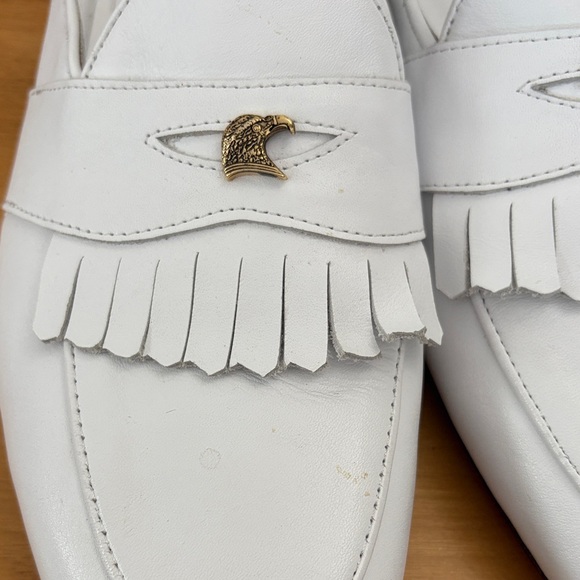 Sigotto Uomo White Leather Men's Dress Oxford Slip Ons Backless Mules Size 43 - Picture 6 of 14